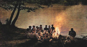 Jeunes des auberges lors de la veillée Jeunes des auberges lors de la veillée
